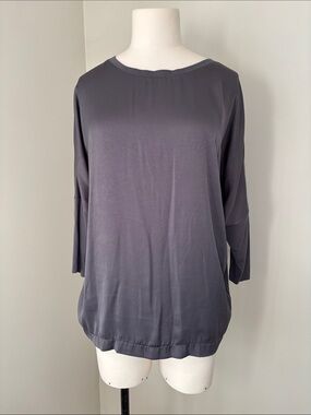 Jacob Slate Grey Dolman Sleeve Round Neck 3/4 Sleeve Shirt Sz L